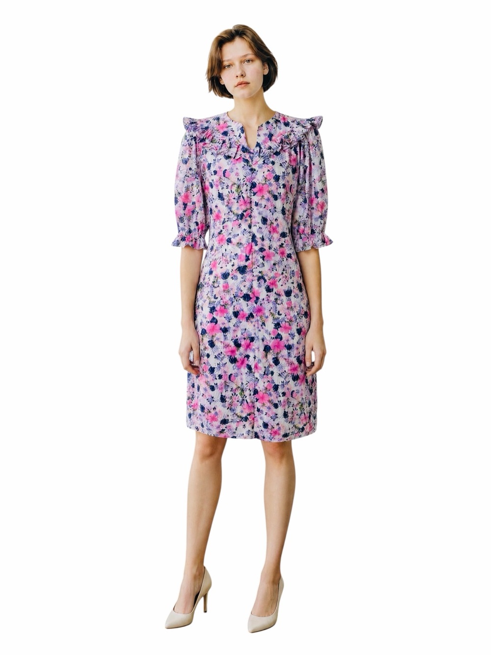 MARIKO VINTAGE RARE FLORAL SHIFT DRESS. SIZE 12.